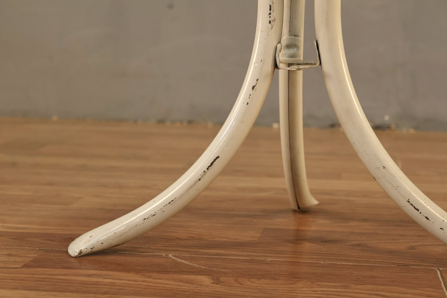 White & Green Metal Side Table