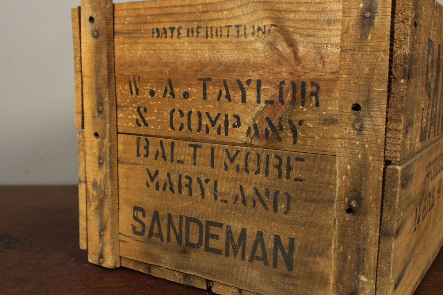 Rustic Wooden Sandeman Sherry Crate