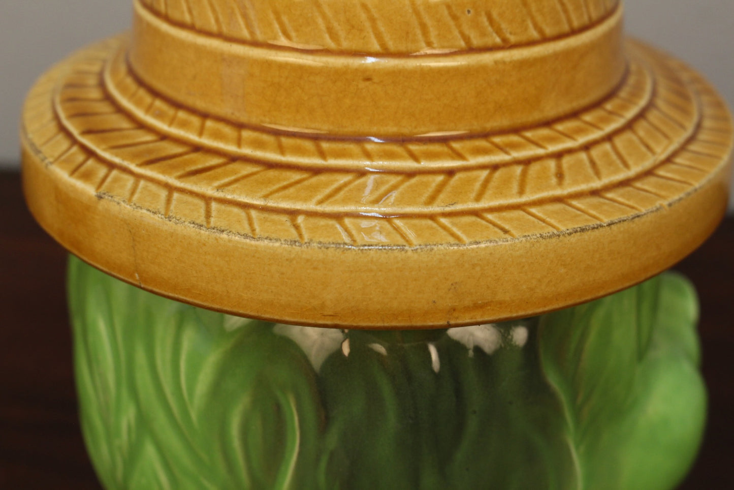 Lime Dog Ceramic Cookie Jar