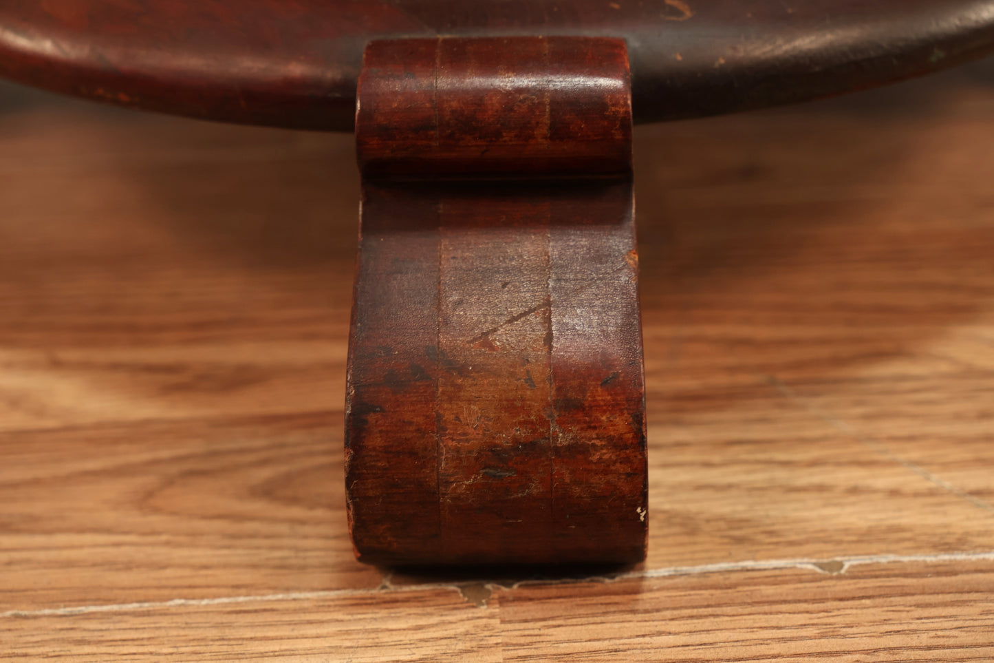 Carved Dark Cherry Pedestal