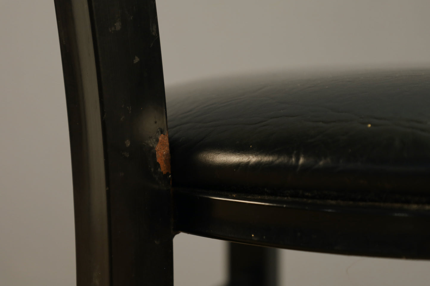 Classic Black Metal & Vinyl Side Chair