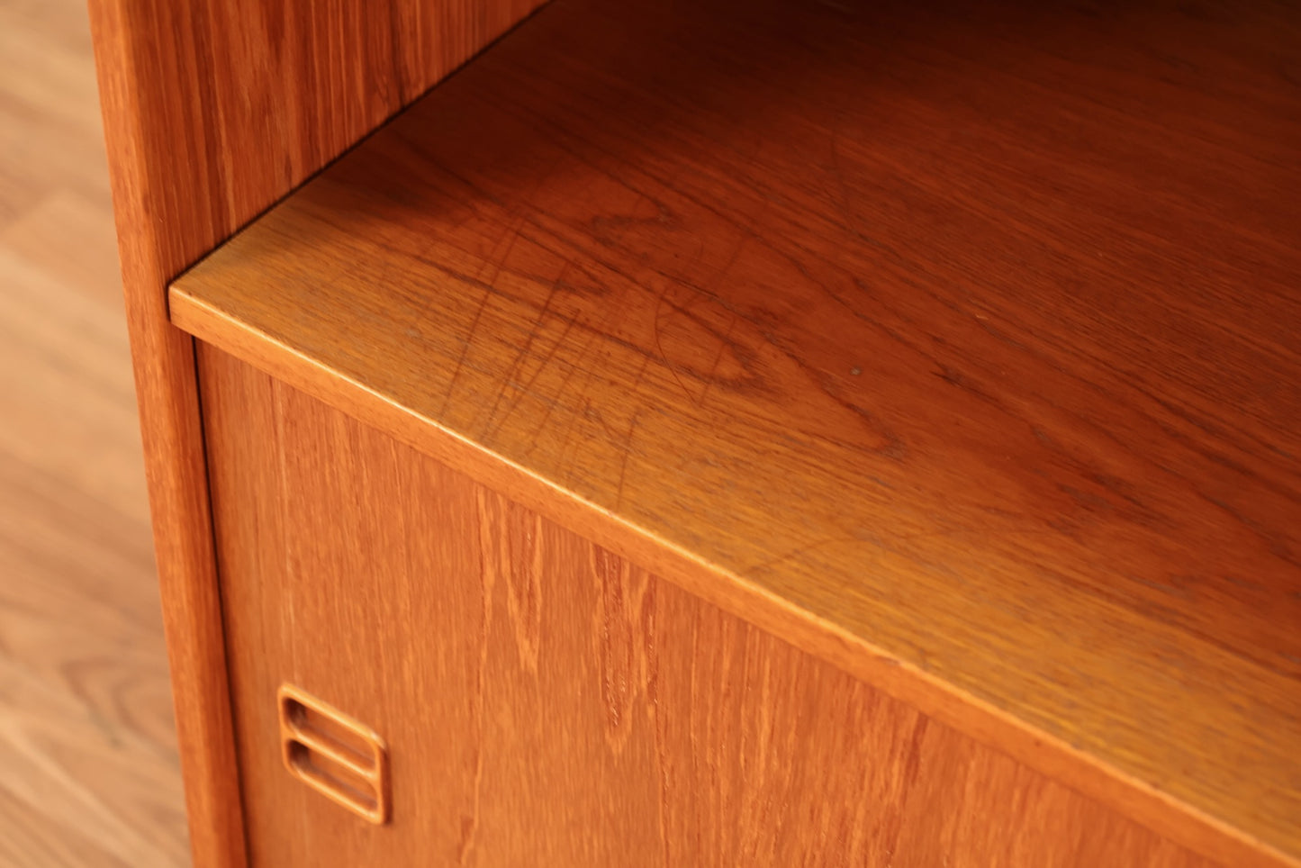 Teak Sliding-Door Wall Unit