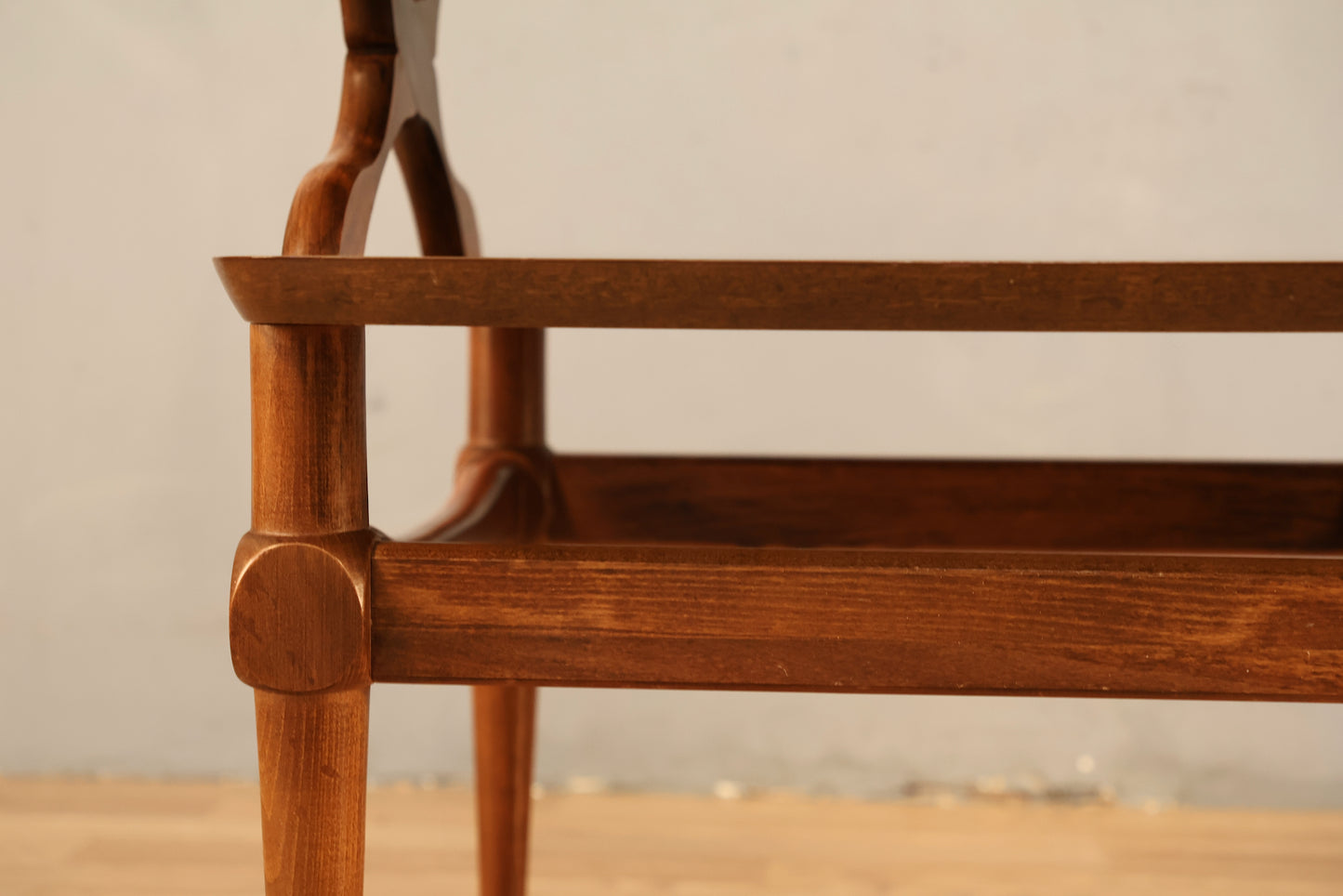 Walnut & Laminate 2-Tier End Table