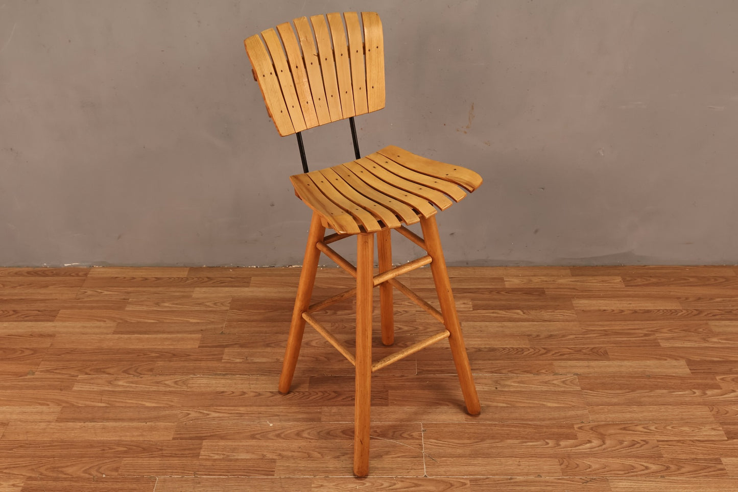 Umanoff-Style Slatted Bar Stool - ONLINE ONLY