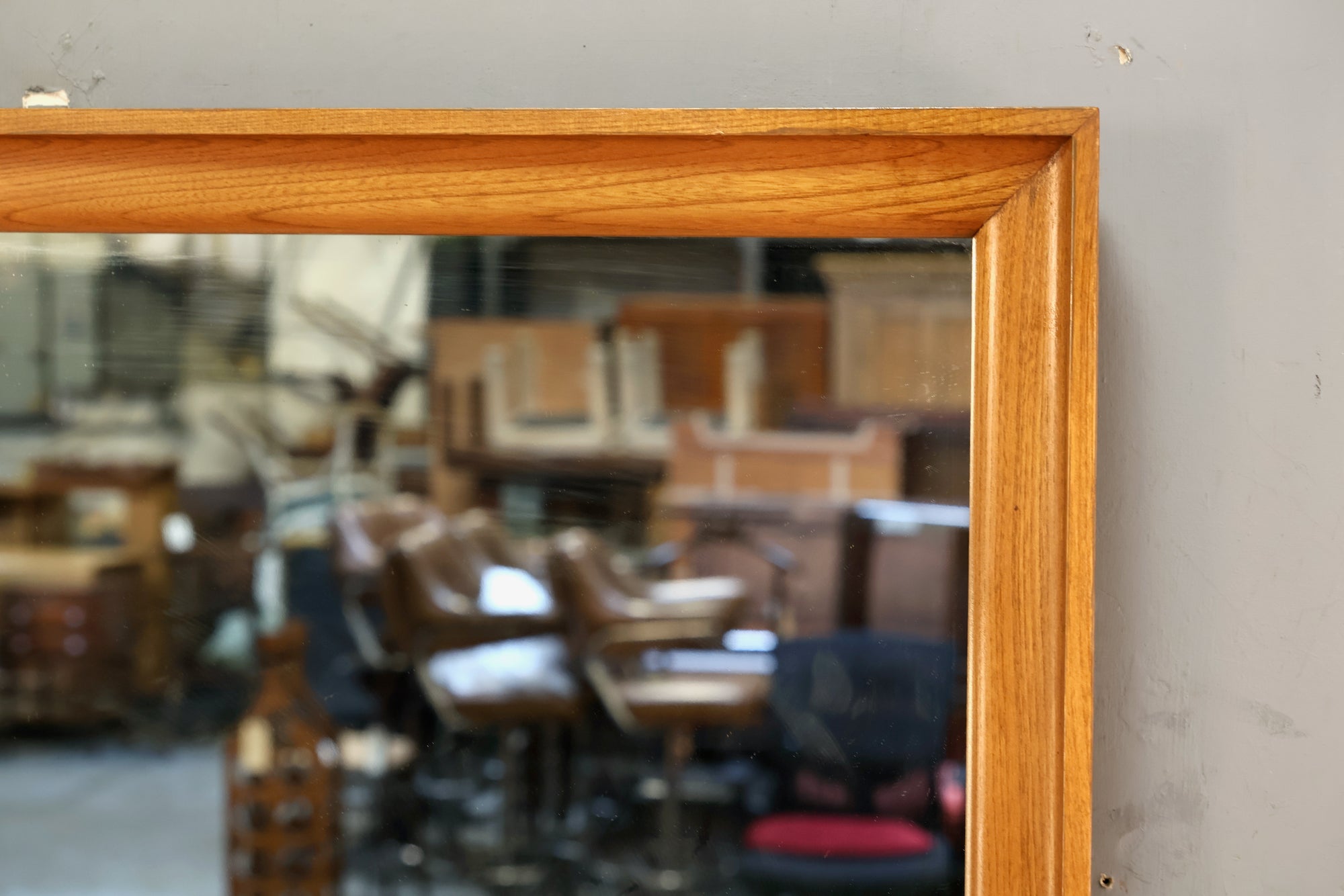 Large Mid Century Walnut Mirror - ONLINE ONLY – Furnish Green