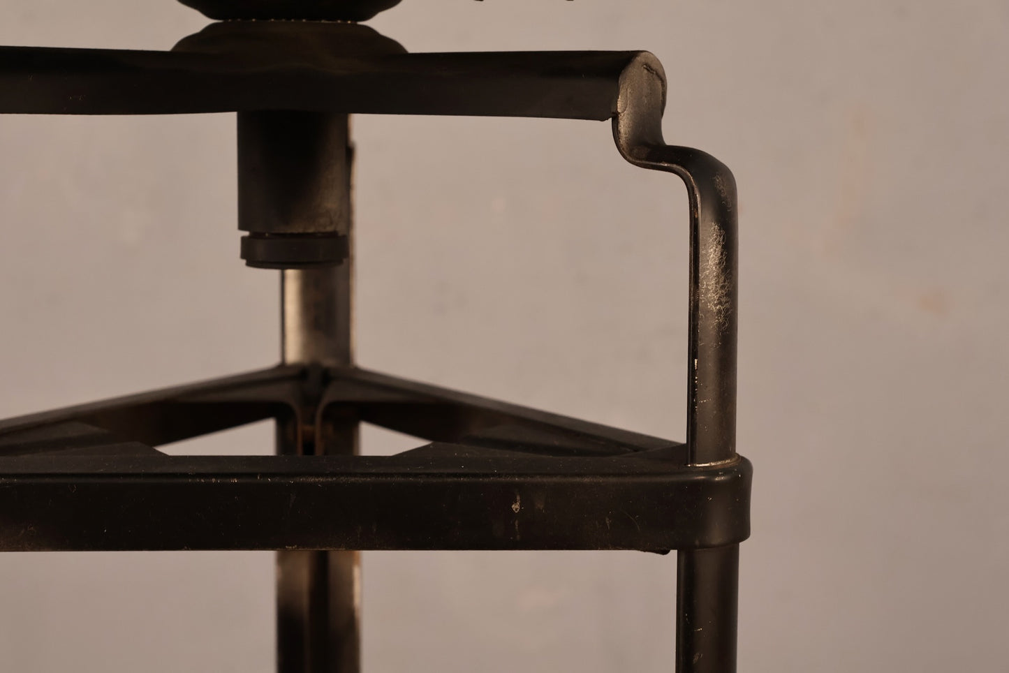 Industrial Oak & Iron Swivel Stool U - ONLINE ONLY