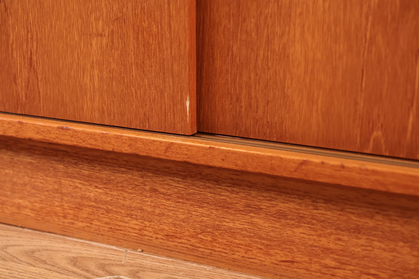 Teak Sliding-Door Wall Unit
