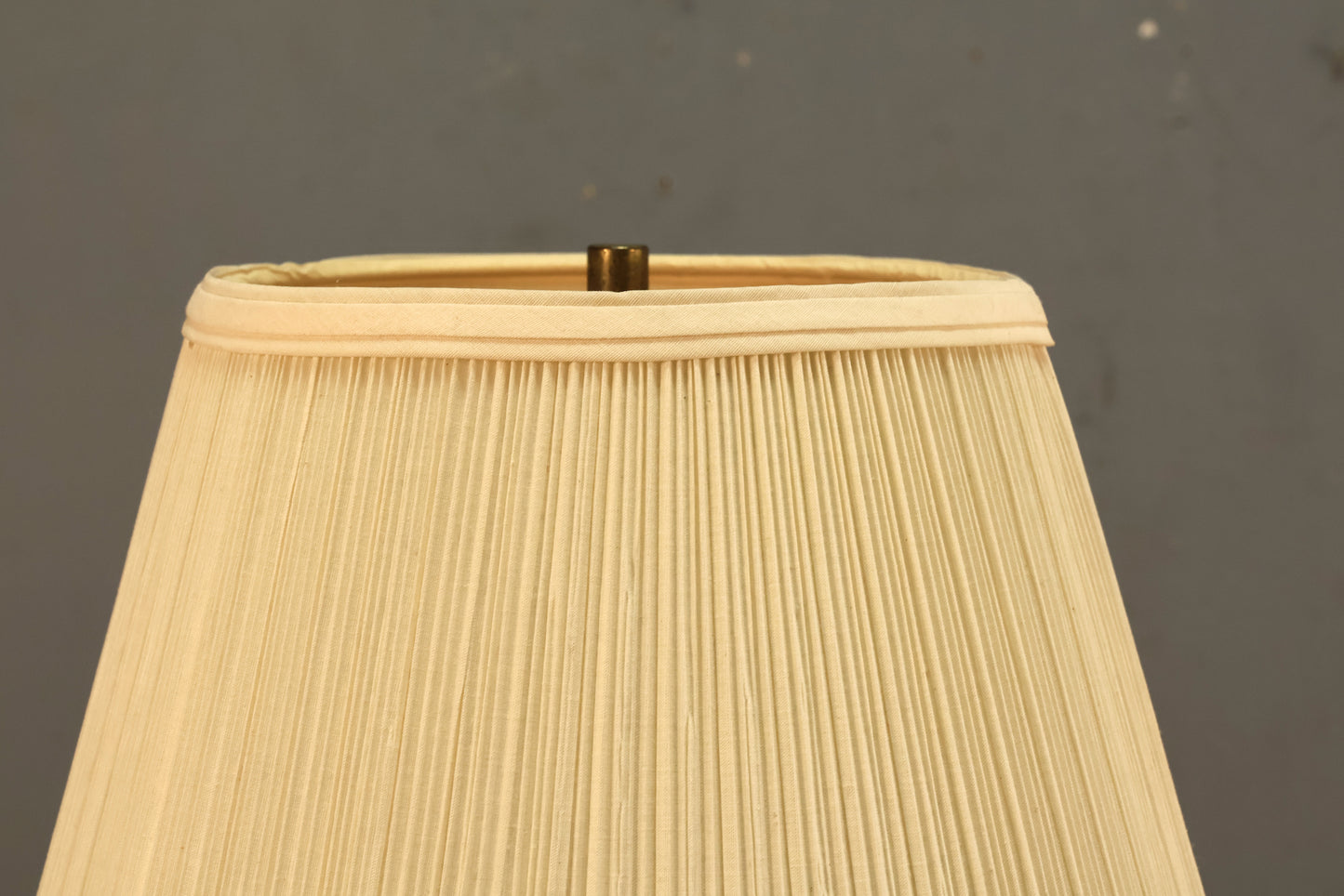 Brass & Walnut Swing-Arm Floor Lamp