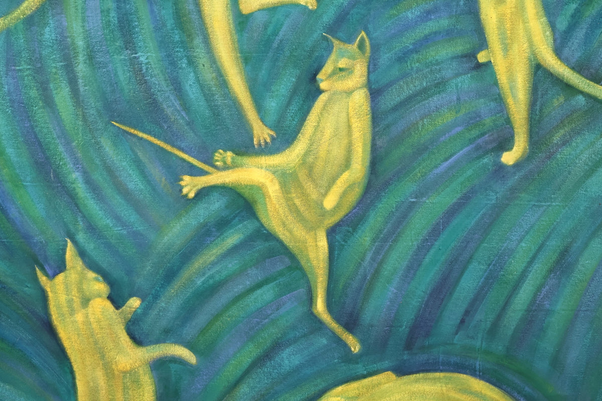 Giant "The Cat Juggler/Paradise" Painting