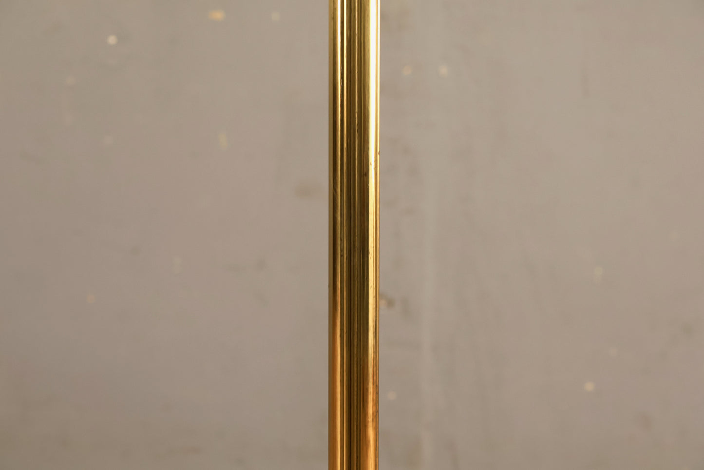Brass & Walnut Swing-Arm Floor Lamp