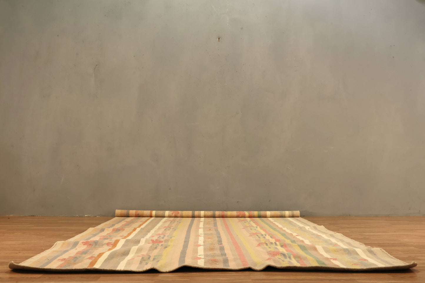 Woven Striped Tulips Rug