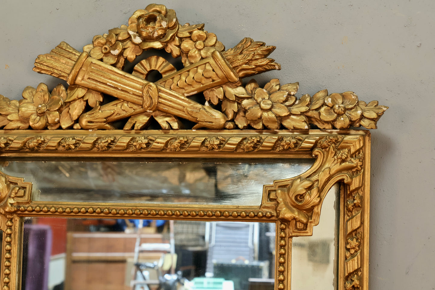 Louis XV-Style Beveled Mirror