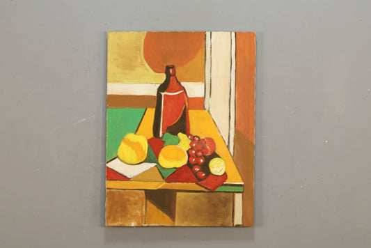 "Afternoon Aperitif" Cubist Painting