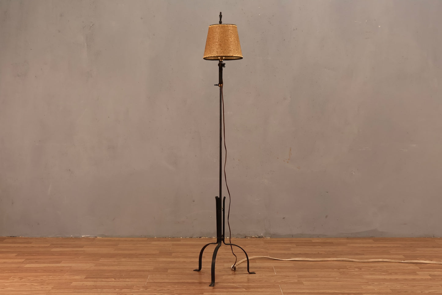 Slim Wrought Iron Floor Lamp