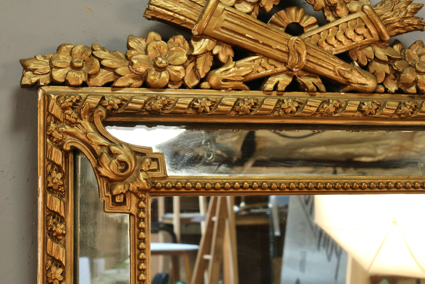 Louis XV-Style Beveled Mirror