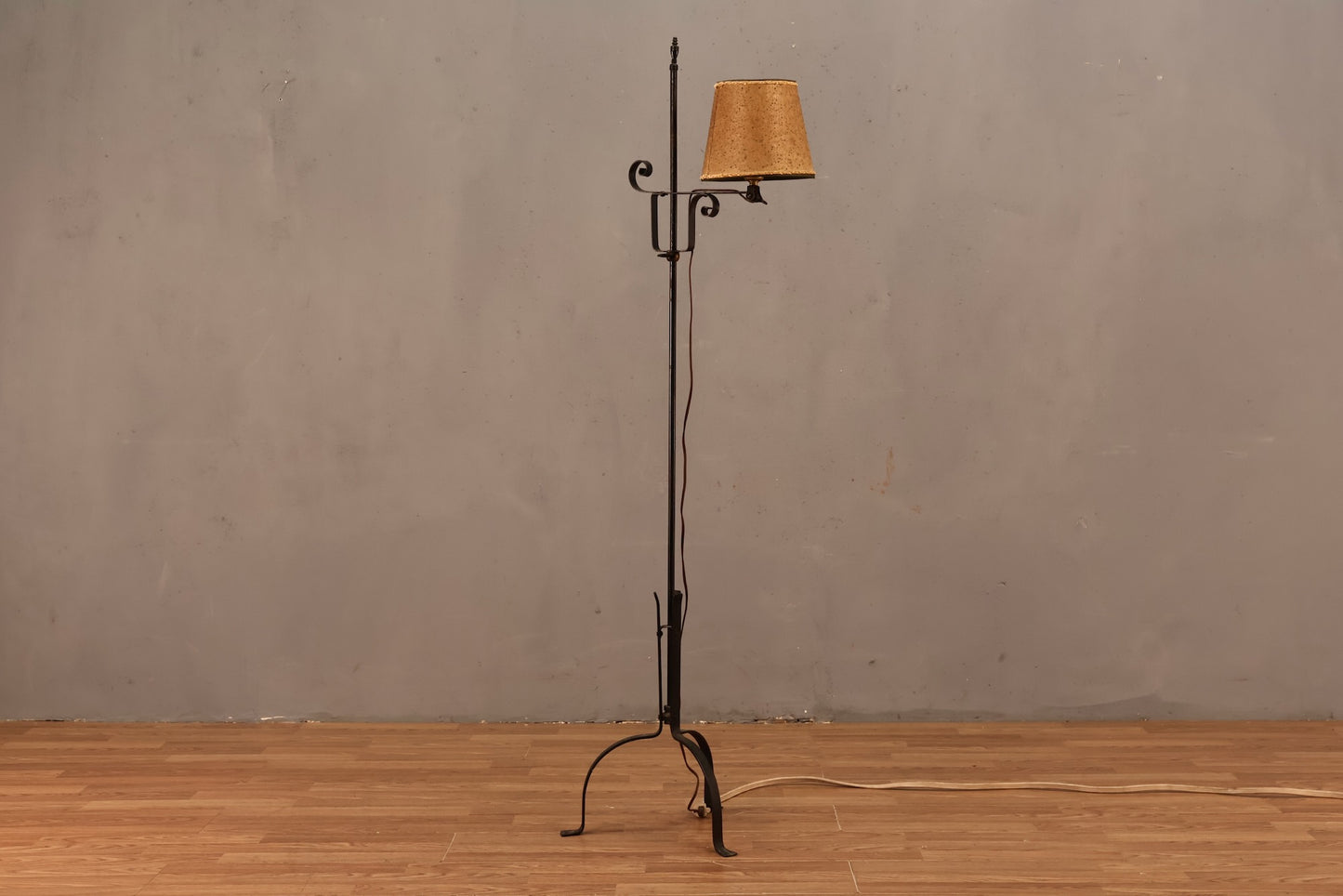 Slim Wrought Iron Floor Lamp