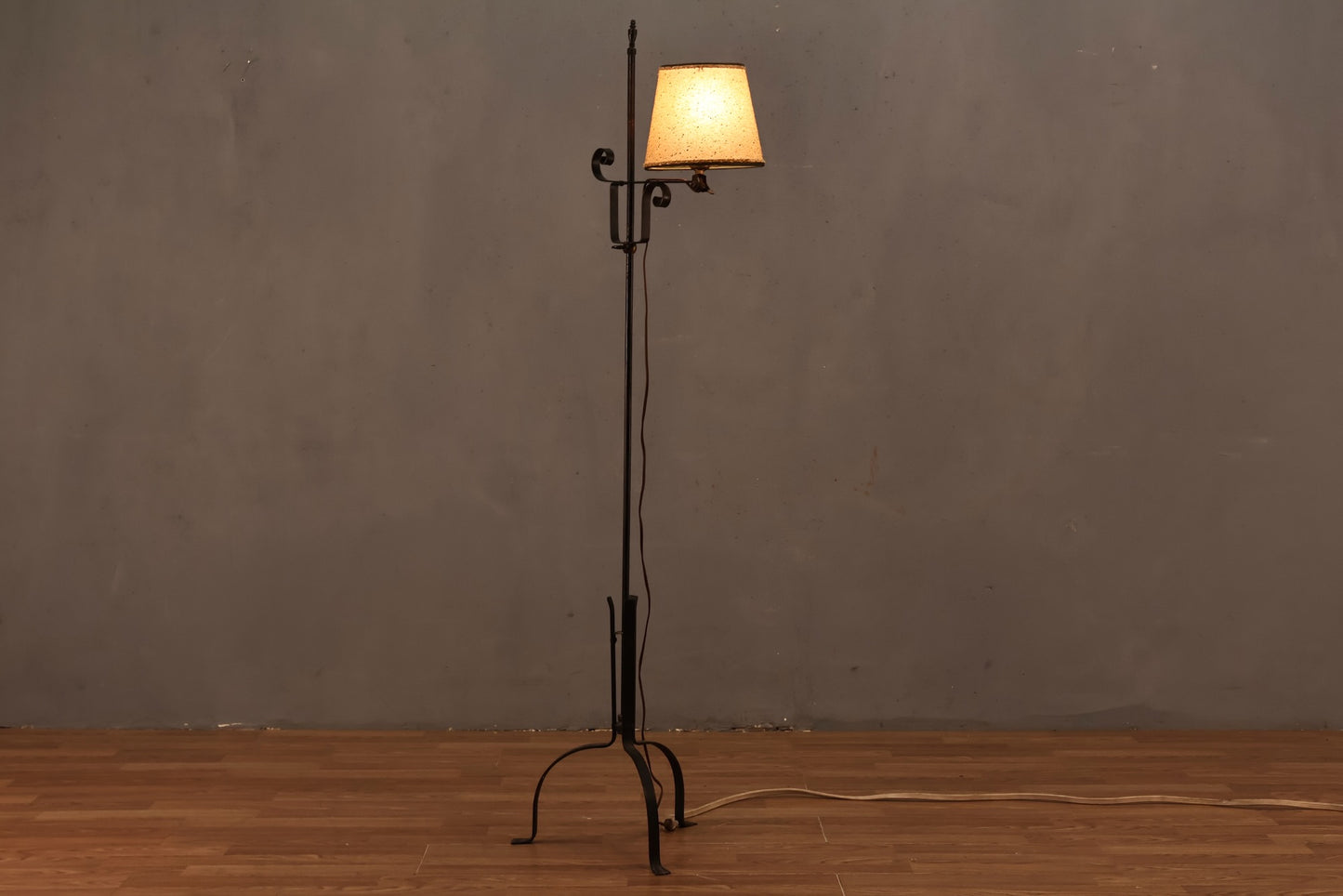 Slim Wrought Iron Floor Lamp