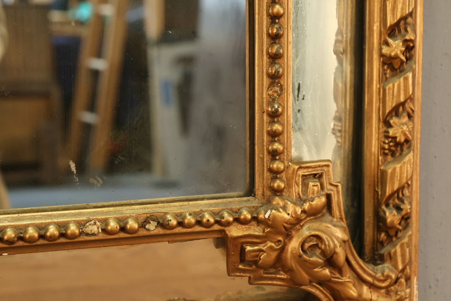 Louis XV-Style Beveled Mirror