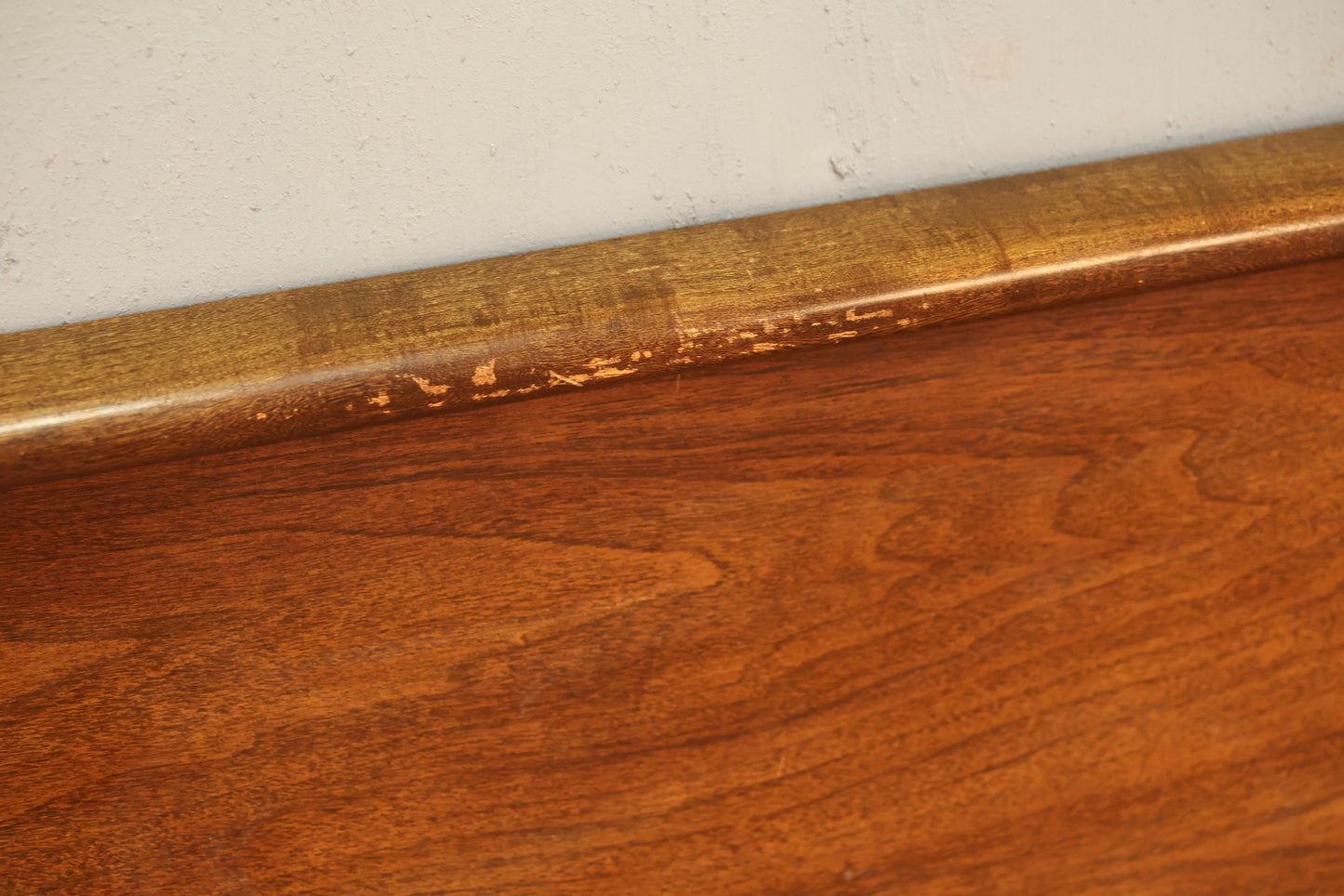Mid Century Ridged Walnut Full Headboard - ONLINE ONLY