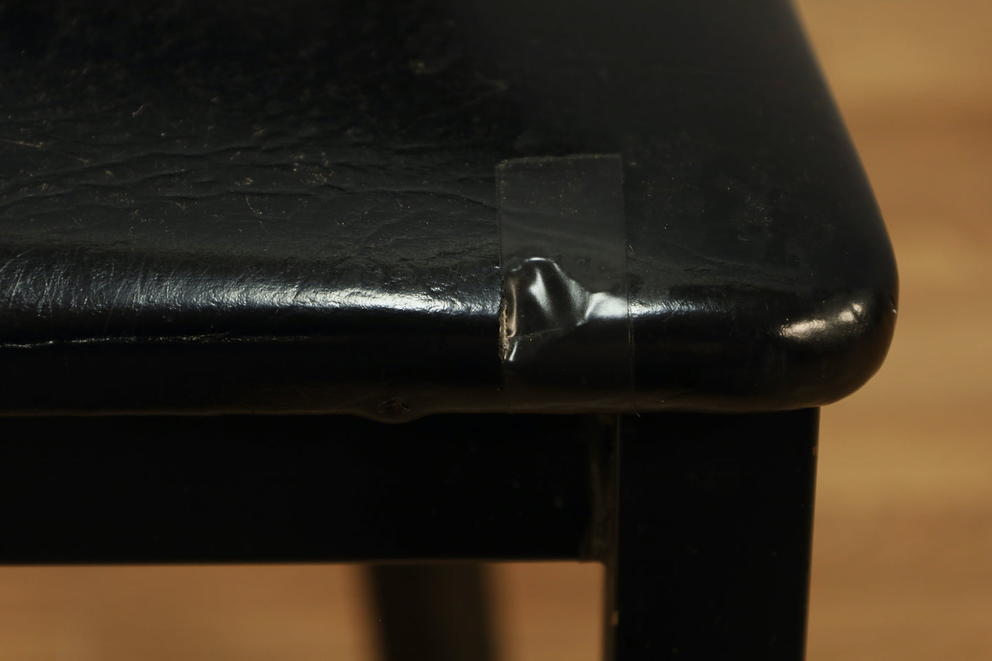 Classic Black Metal & Vinyl Side Chair