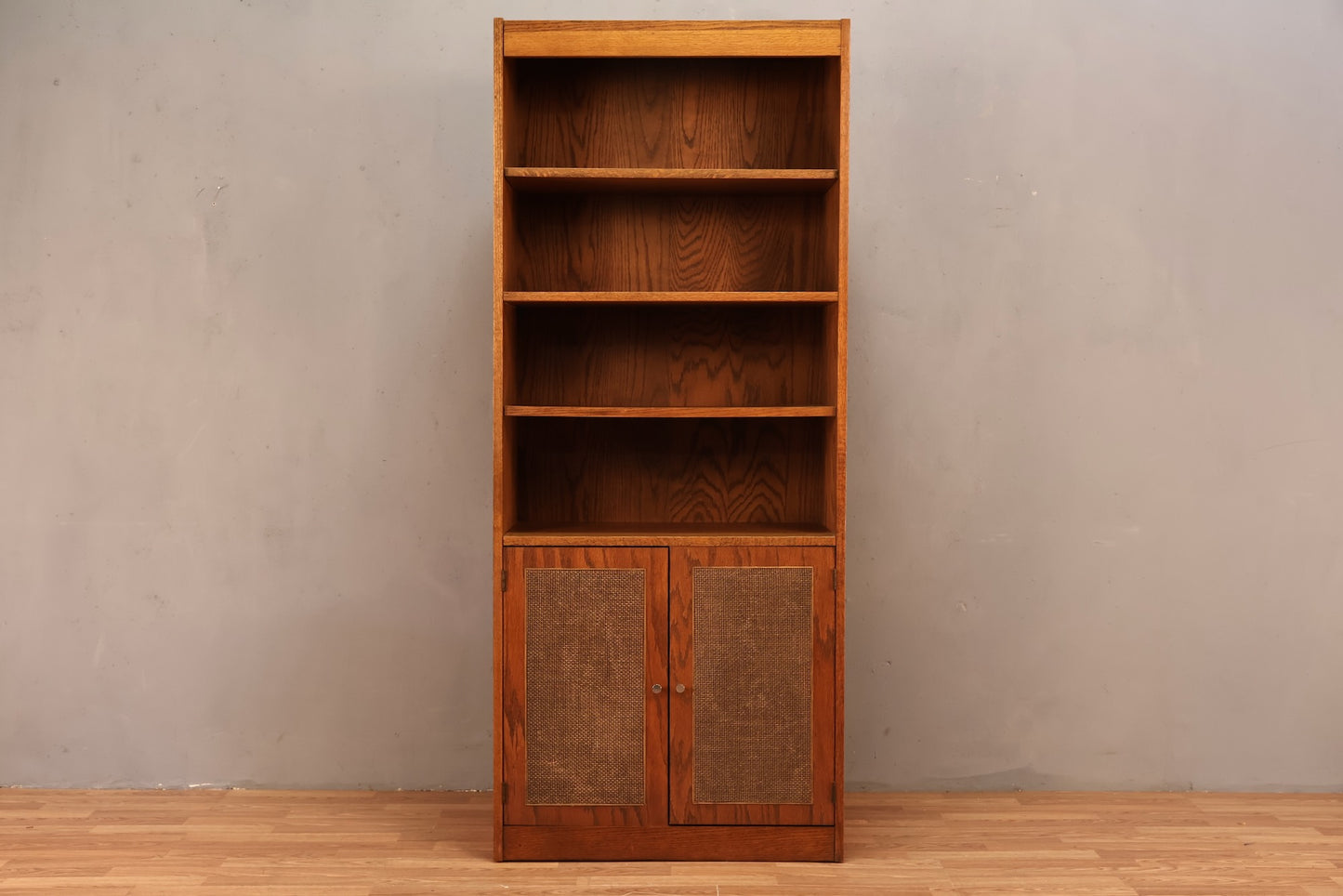 Oak & Woven 2-Door Wall Unit - ONLINE ONLY