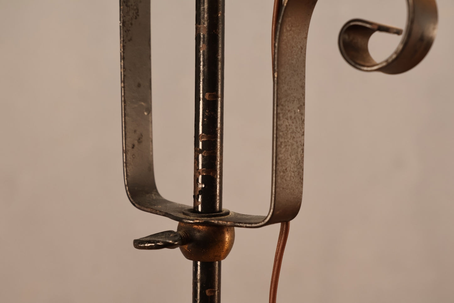 Slim Wrought Iron Floor Lamp