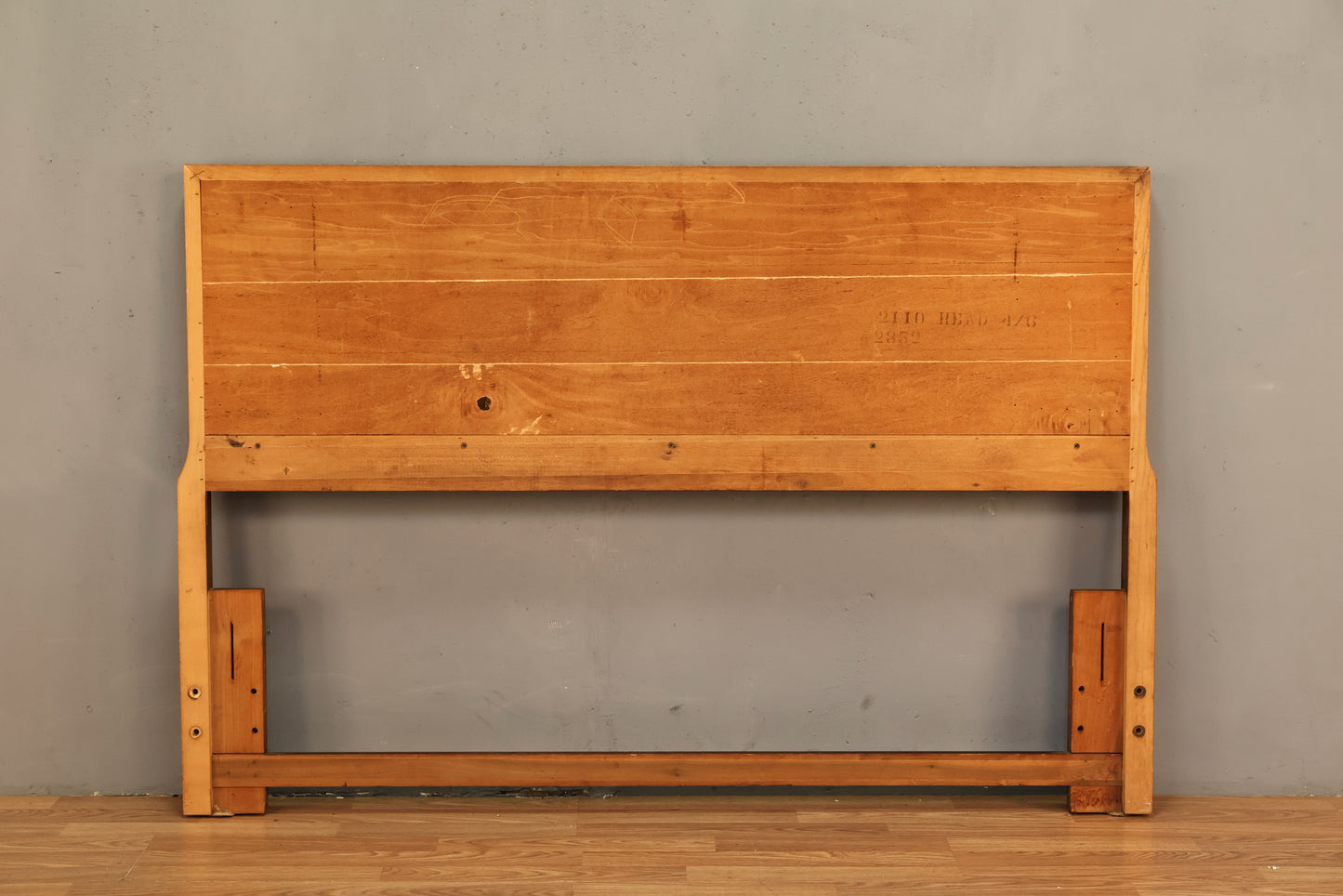 Mid Century Ridged Walnut Full Headboard - ONLINE ONLY