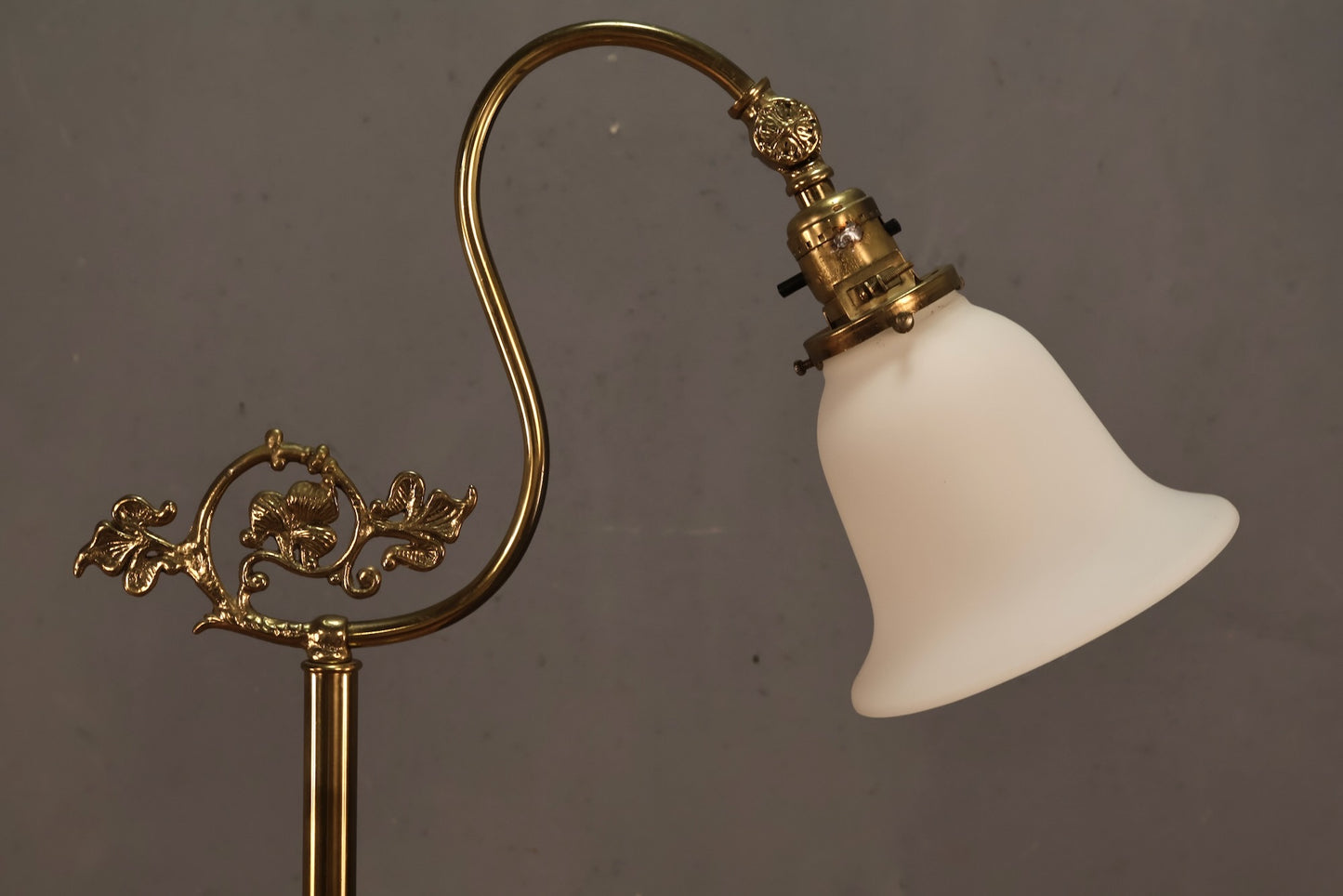Elegant Brass & Frosted Glass Floor Lamp