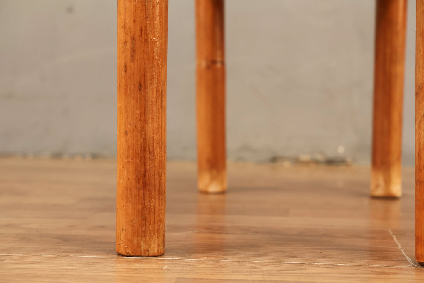 Distressed Bamboo & Laminate 2-Tier Side Table
