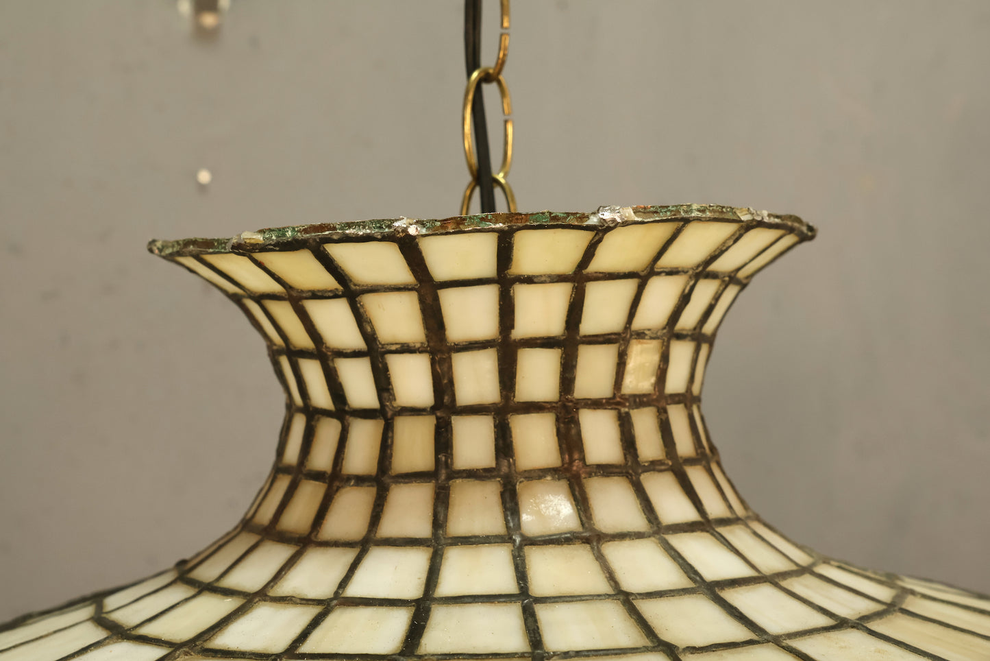 Large Tutti Frutti Stained Glass Swag Lamp
