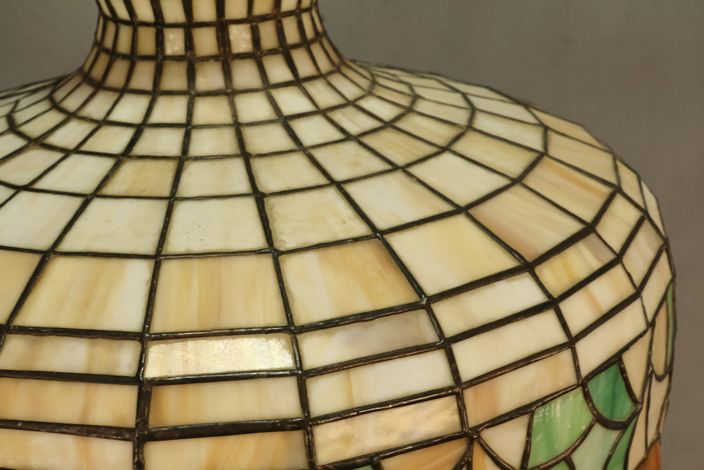 Large Tutti Frutti Stained Glass Swag Lamp
