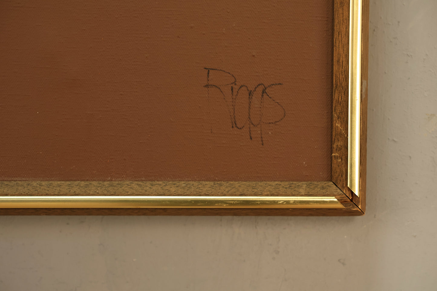 Large Mid Century "Medallion" Impasto Painting