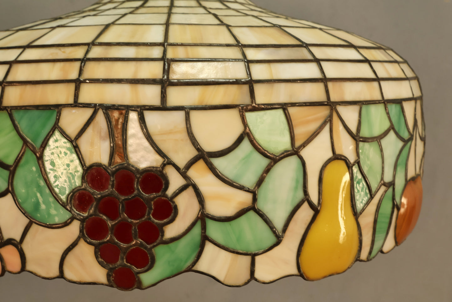 Large Tutti Frutti Stained Glass Swag Lamp