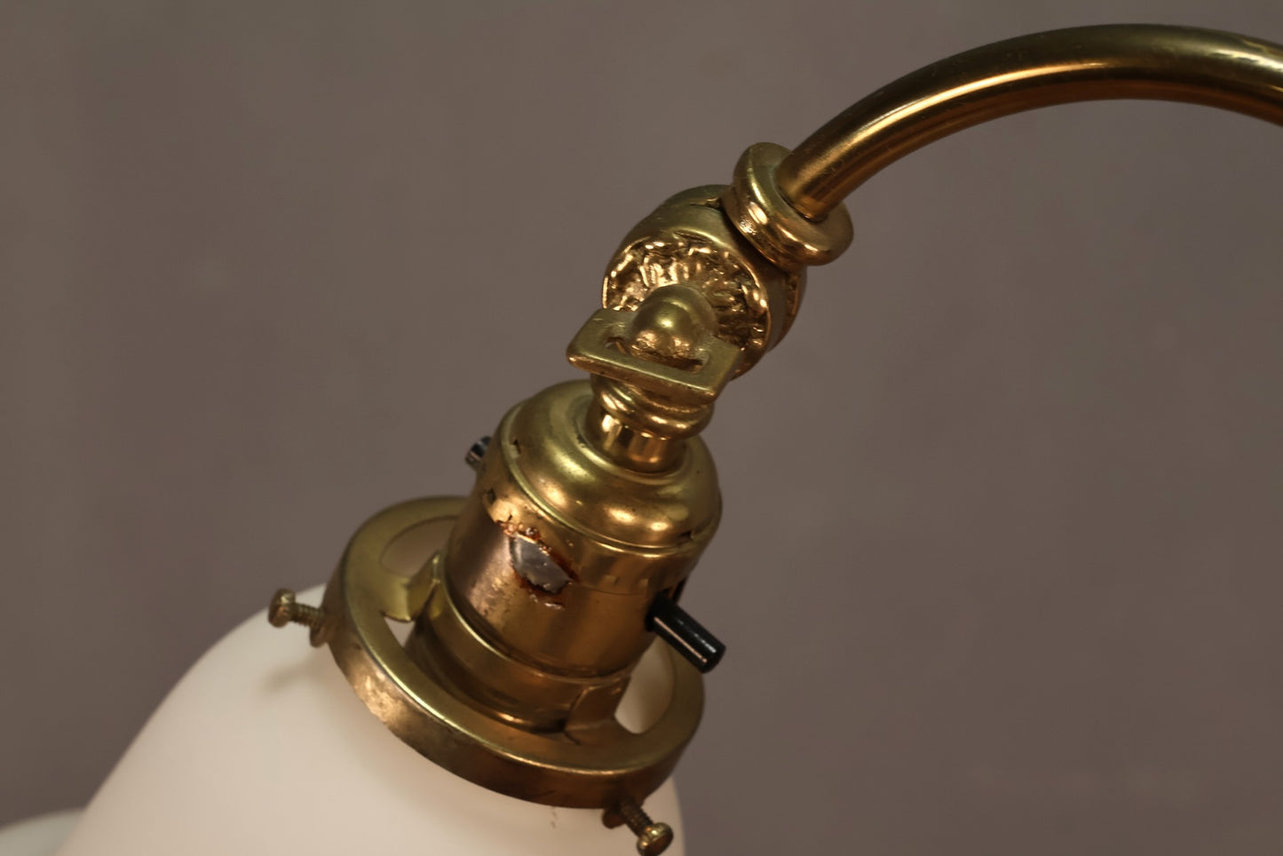 Elegant Brass & Frosted Glass Floor Lamp