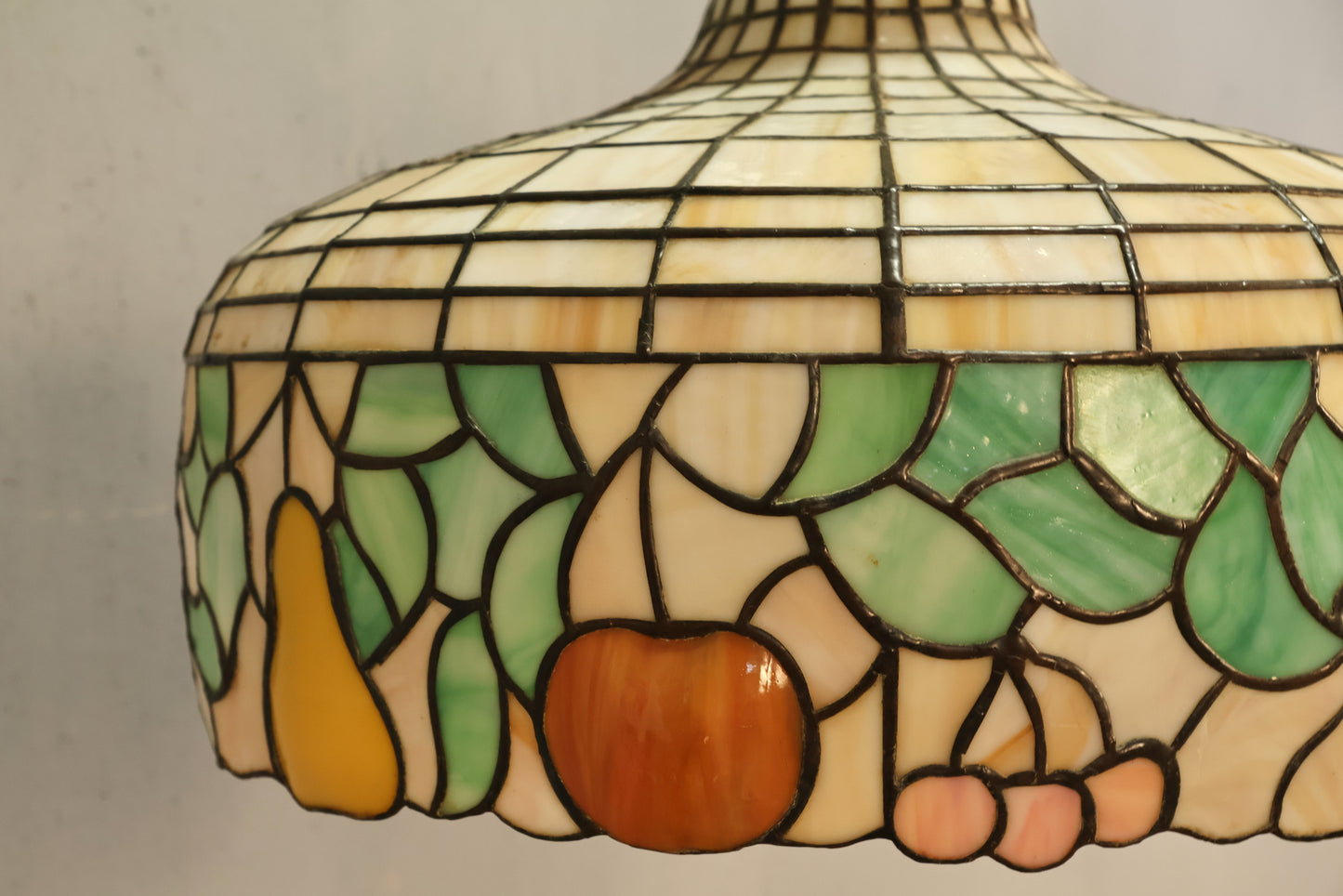 Large Tutti Frutti Stained Glass Swag Lamp