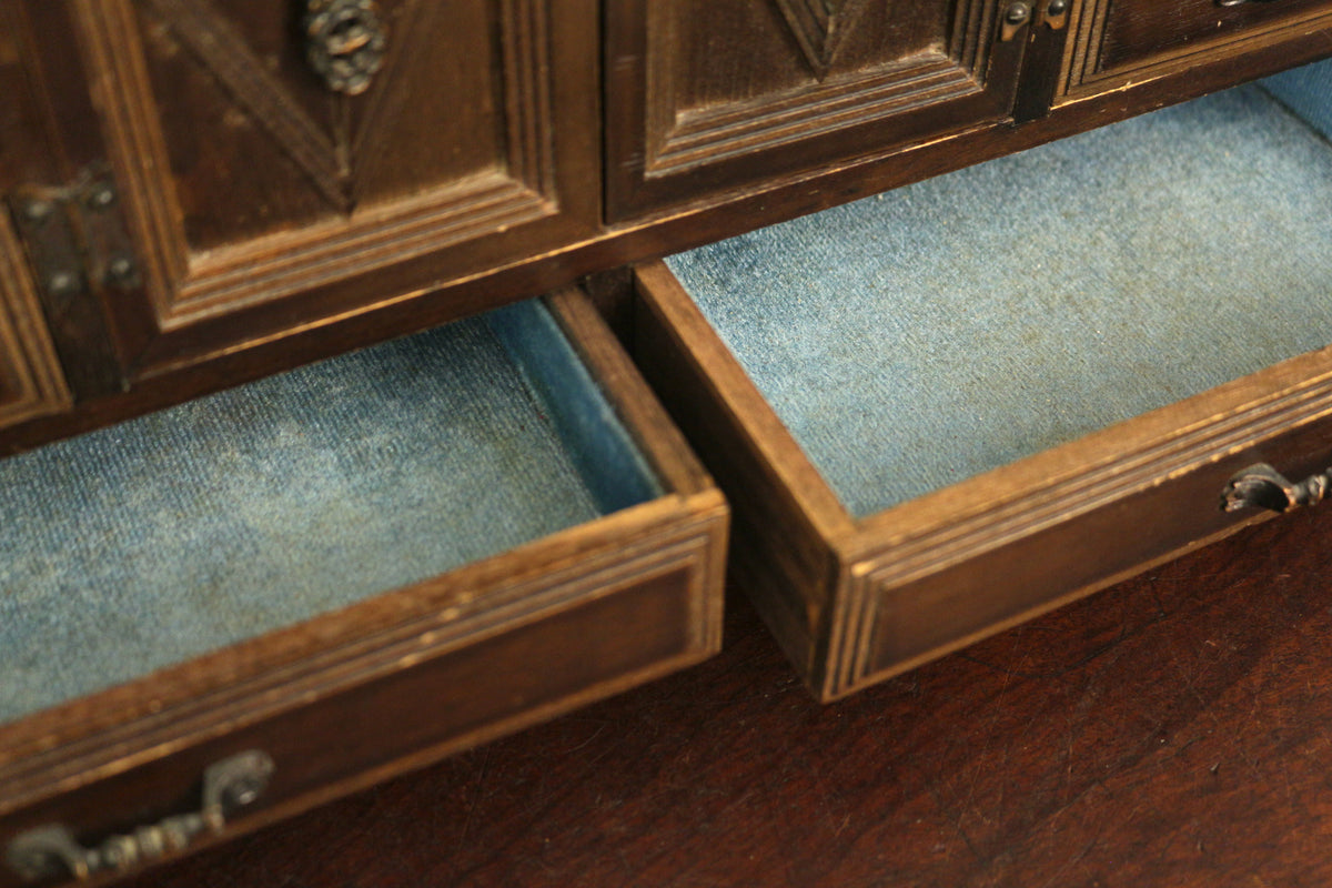Antique Wooden 11-Drawer Jewelry Box