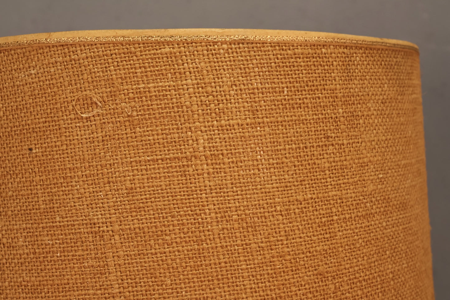 Mid Century Banded Chalkware Table Lamp