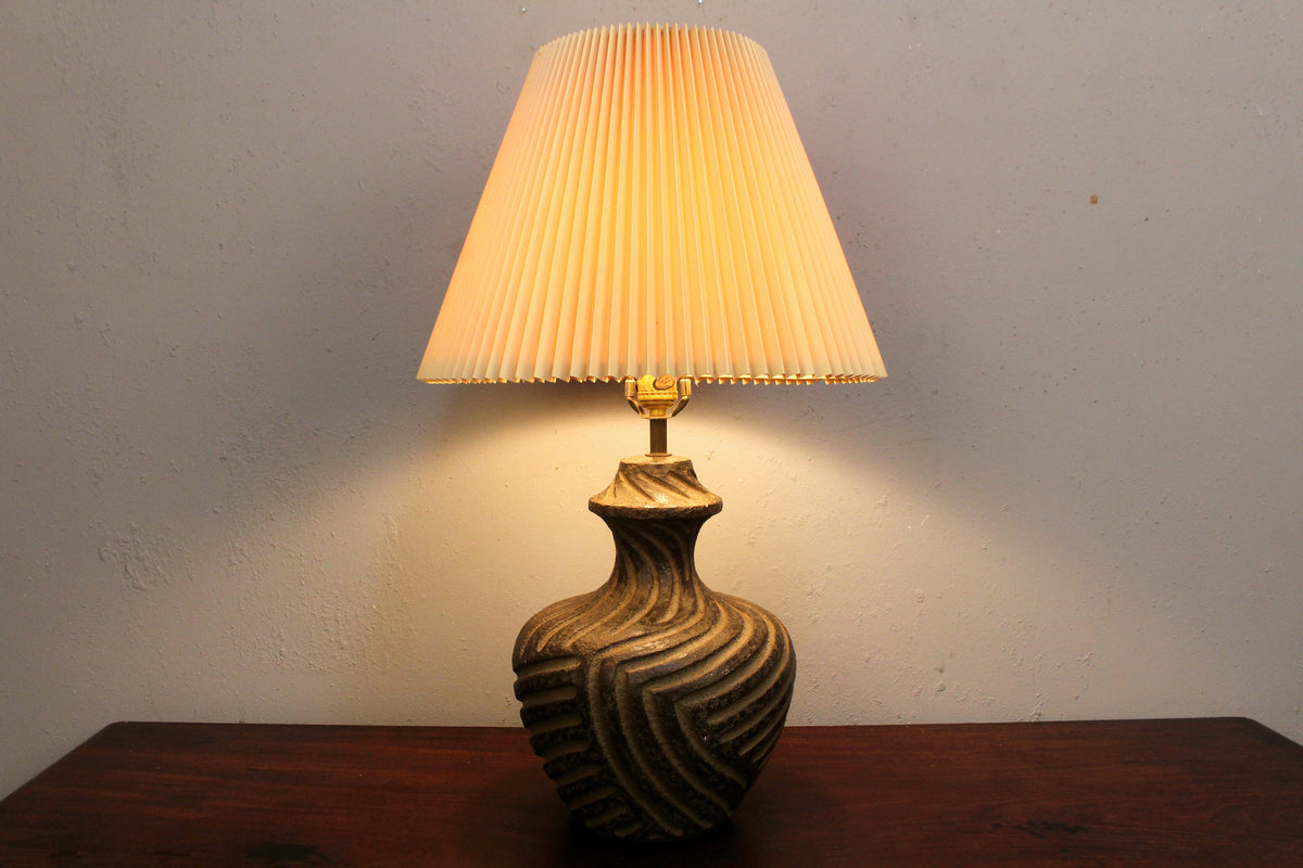 Etched Plaster Lamp