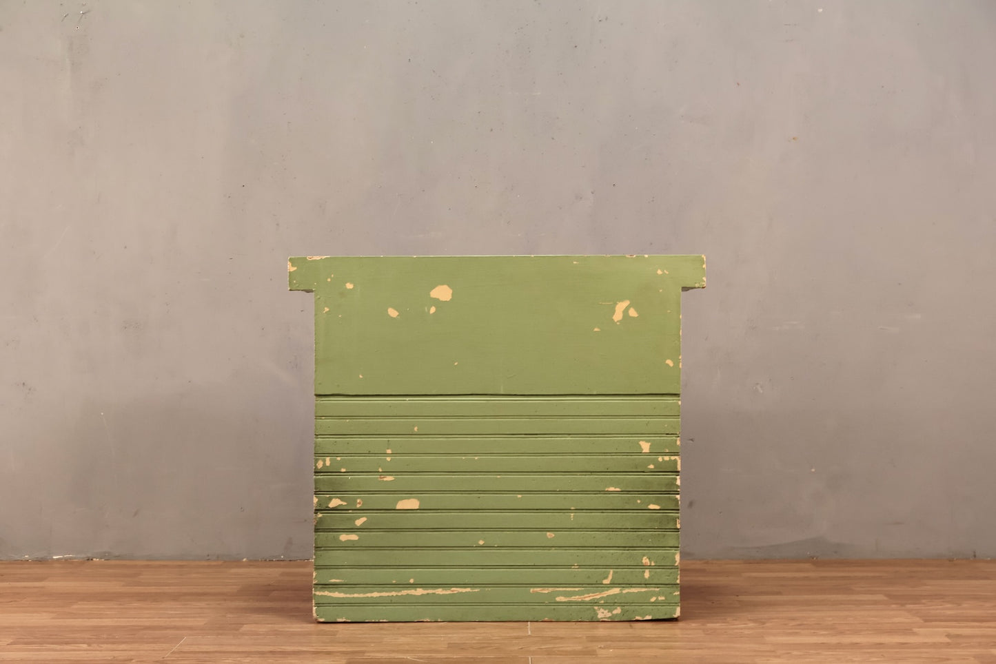 Rustic Green & White 3-Tier Bookshelf