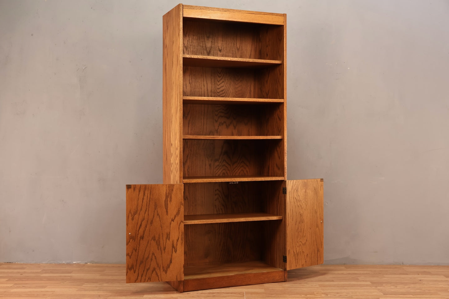 Oak & Woven 2-Door Wall Unit - ONLINE ONLY
