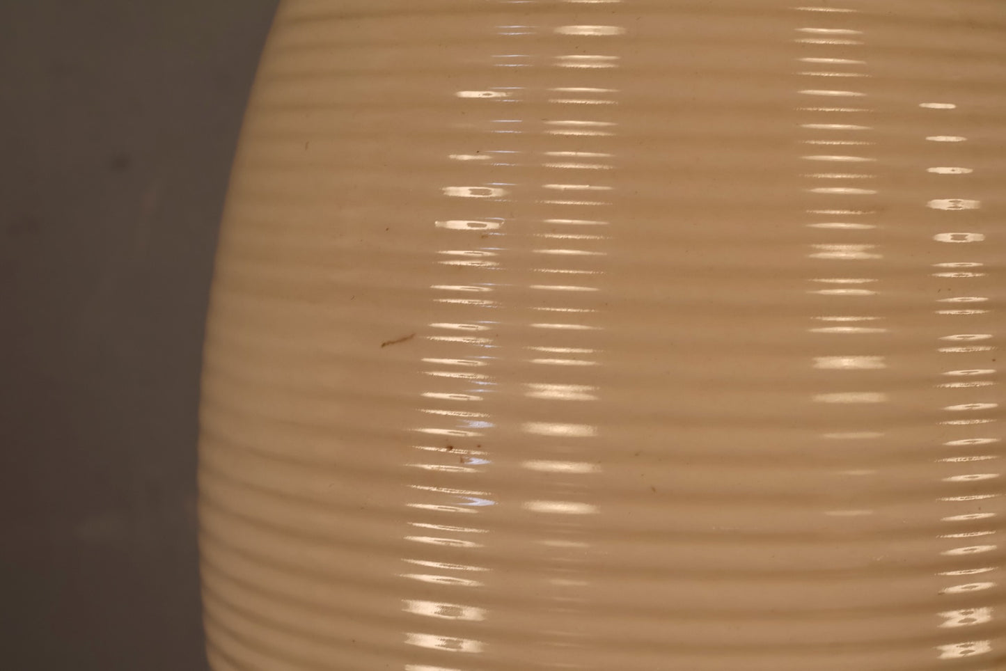 Mid Century Walnut & White Ceramic Table Lamp