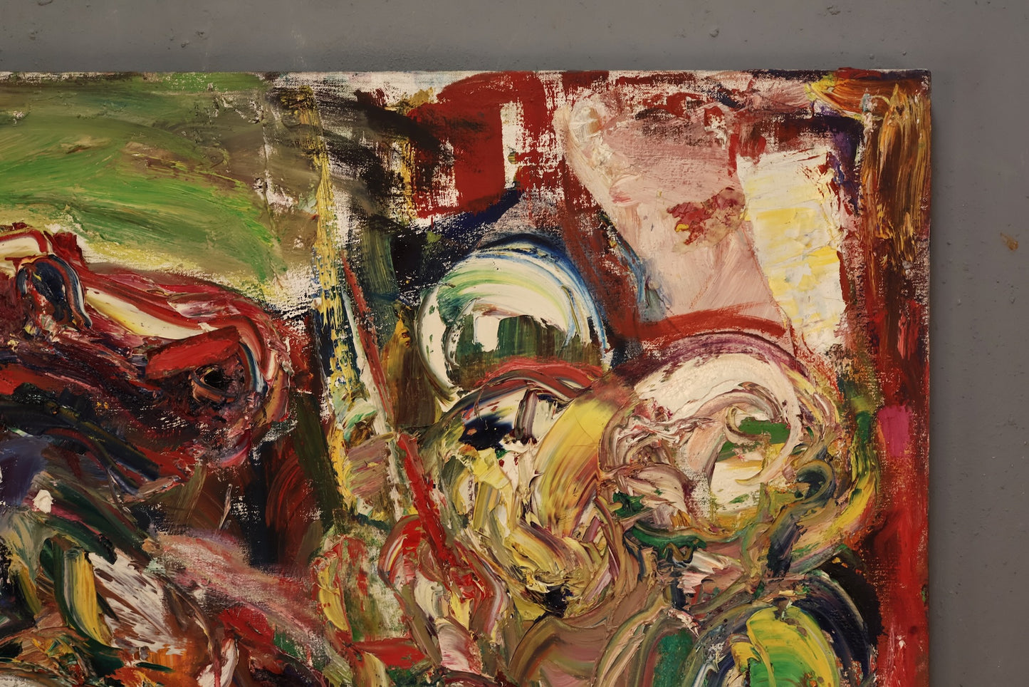 Large "Off to the Races" Abstract Painting