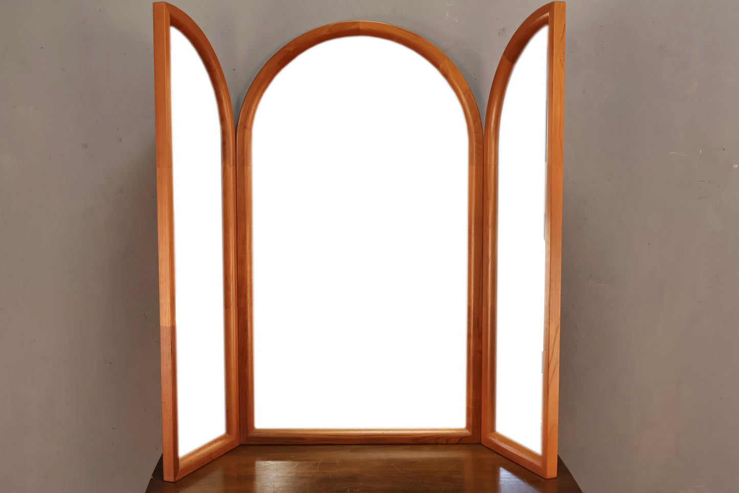 Large Jesper Teak Tri-Fold Mirror