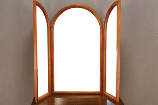 Large Jesper Teak Tri-Fold Mirror