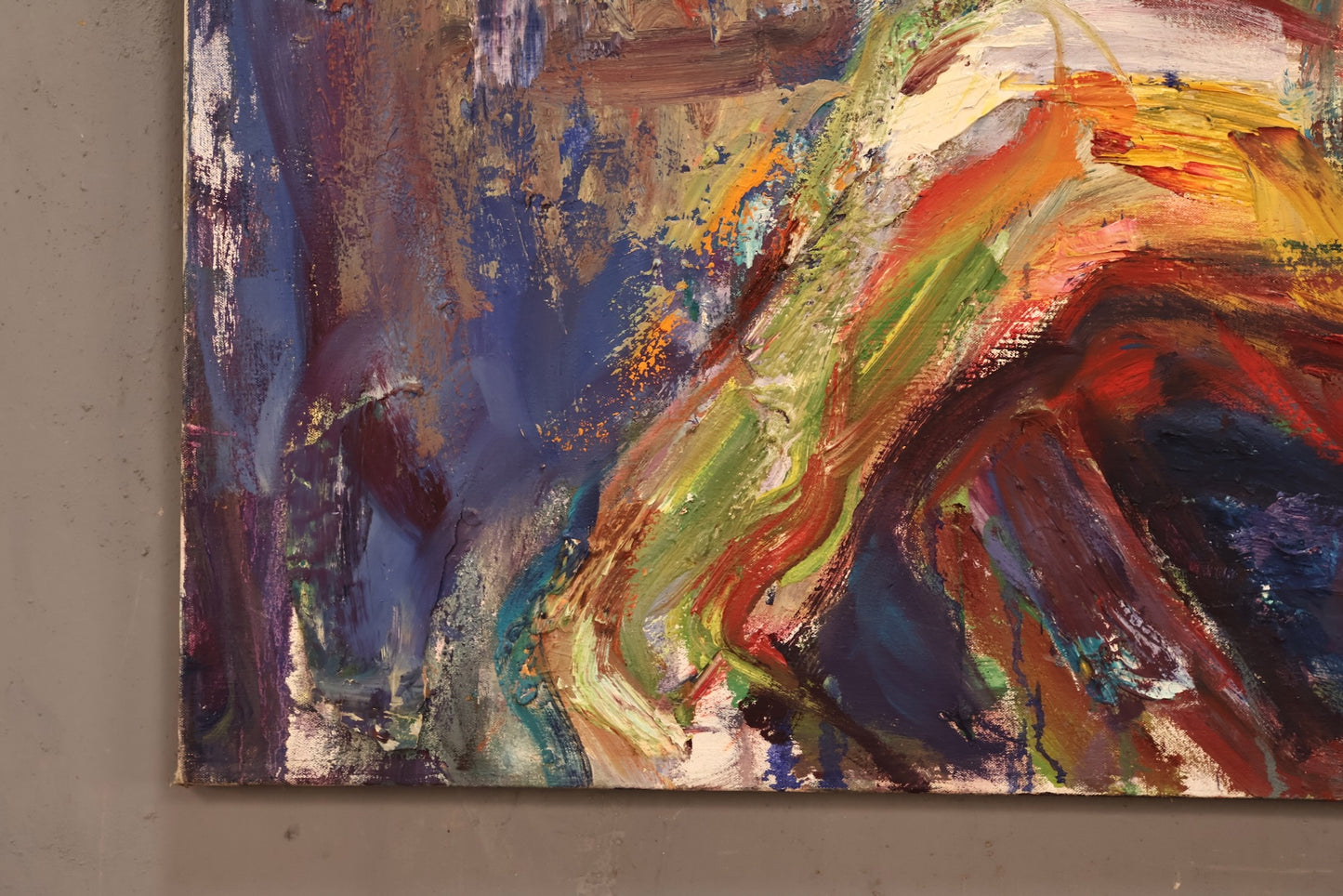 Large "Off to the Races" Abstract Painting