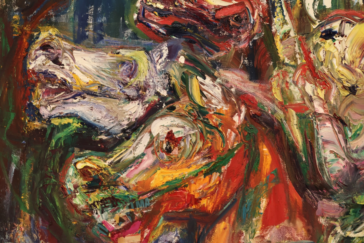 Large "Off to the Races" Abstract Painting