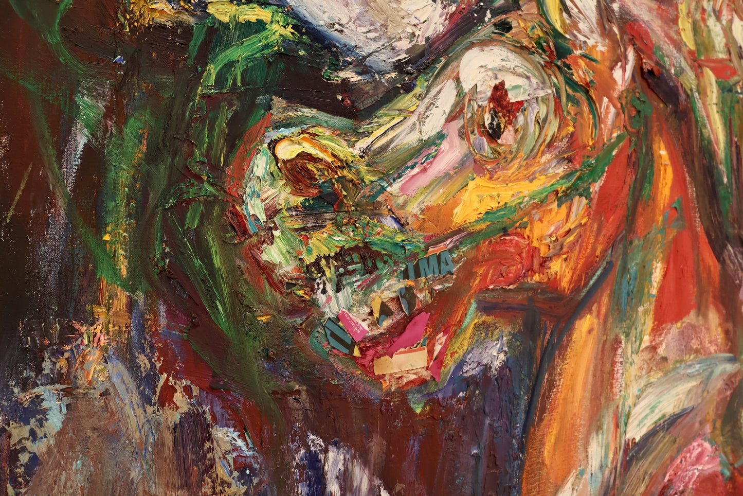 Large "Off to the Races" Abstract Painting