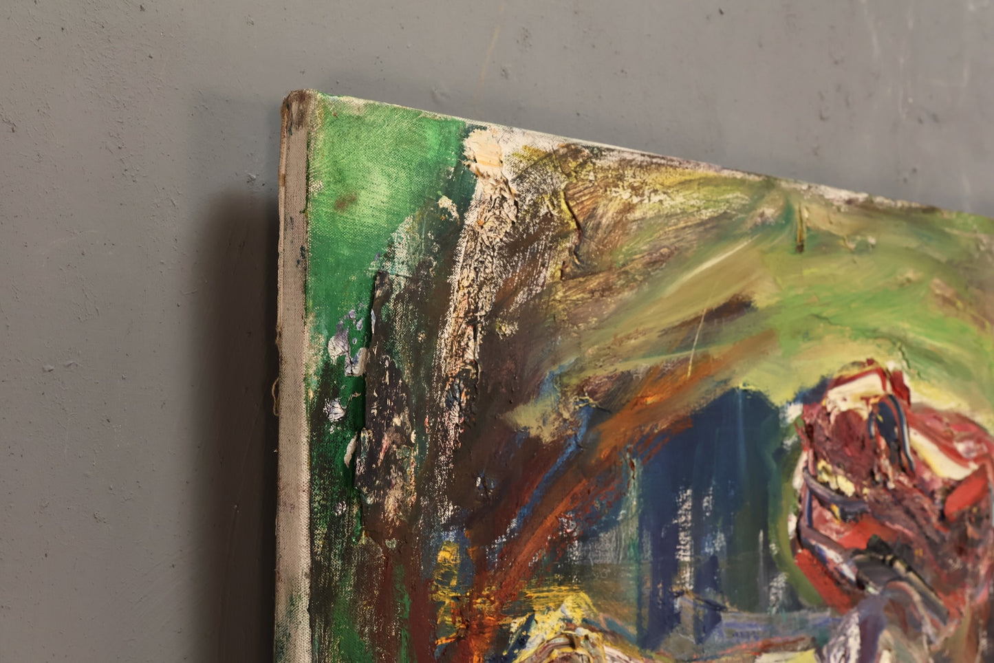 Large "Off to the Races" Abstract Painting