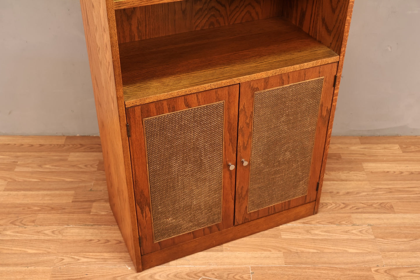 Oak & Woven 2-Door Wall Unit - ONLINE ONLY