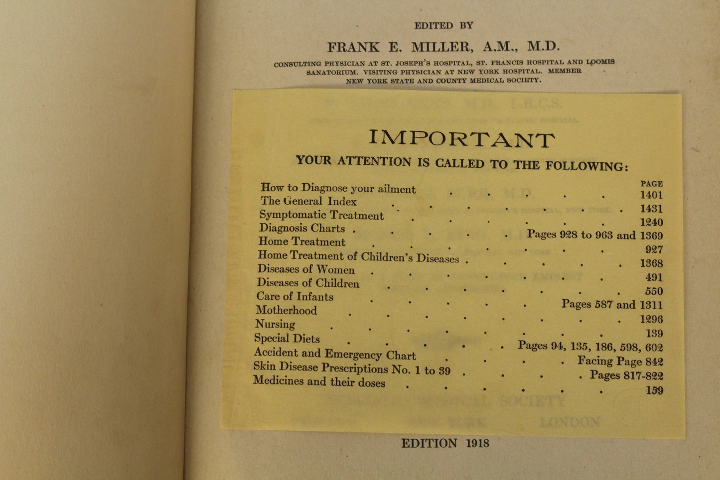 "Domestic Medical Practice" 1918 Book